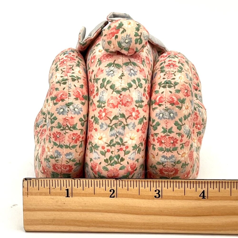 Vintage Floral Print Stuffed Easter Bunny Rabbit Plush Toy Handmade by Grandma - Picture 11 of 12